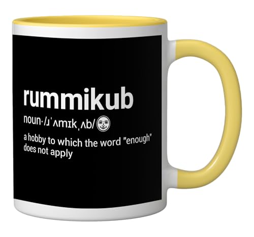 Taza de Cerámica Rummikub 11 onzas Amarilla/Blanca miniatura 2