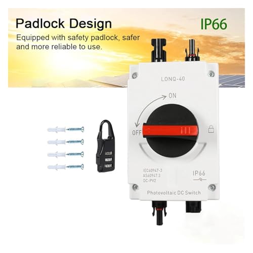 Interrupteur sectionneur DC 32A 4P PV IP66 commutateur de transfert étanche extérieur - 5