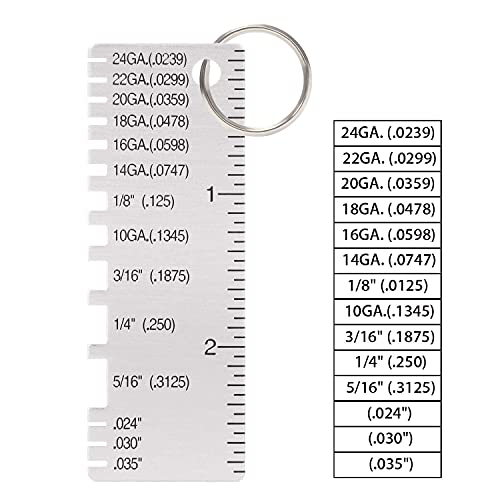 image for Walfront Wire/Metal Sheet Thickness Gauge Stainless Steel Welding Gage