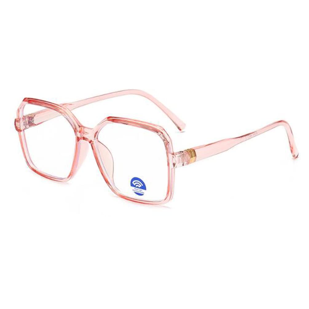 Khaki Anti-blue Light Literary Youth Glasses Square Large Frame Anti-computer Radiation Comfortable Frame Glasses Transparent Powder