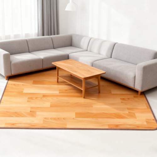MOFGOE Alfombrilla calefactora Grande, Calefactor eléctrico de Suelo Radiante con Temporizador de Calentamiento rápido, Calefactor de Suelo para Interiores, para Sala de Estar,B,19 * 39in