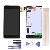 JayTong LCD Display & Replacement Touch Screen Digitizer Assembly with Free Tools for No-kia Lumia 630 635 N630 N635 4.5' Black with Frame