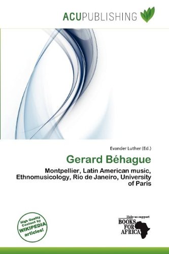 Livre d'ethnomusicology de Gerard Béhague : étude critique sur la musique d'Amérique Latine et de Rio de Janeiro