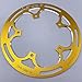 LoveinDIY 52T Chain Guard, BCD 130mm Mountain Bike Crank Chain Repair Parts, Easy to Install and Fits Time Use, Golden