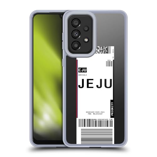 Head Case Designs Jeju, South Korea Étiquettes À Bagages 3 Coque en Gel [Protection de Qualité Militaire] Compatible avec Galaxy A33 5G (2022)