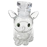 Tarro de caramelos de chihuahua, tarros de vidrio reutilizables con forma de perro con tapa hermética, bonito recipiente hermético para aperitivos de perro para galletas, almacenamiento decorativo de