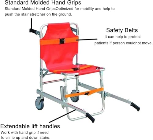 Cadeira de escada de liga de alumínio - Cadeira de evacuação de emergência de escada de elevador méd