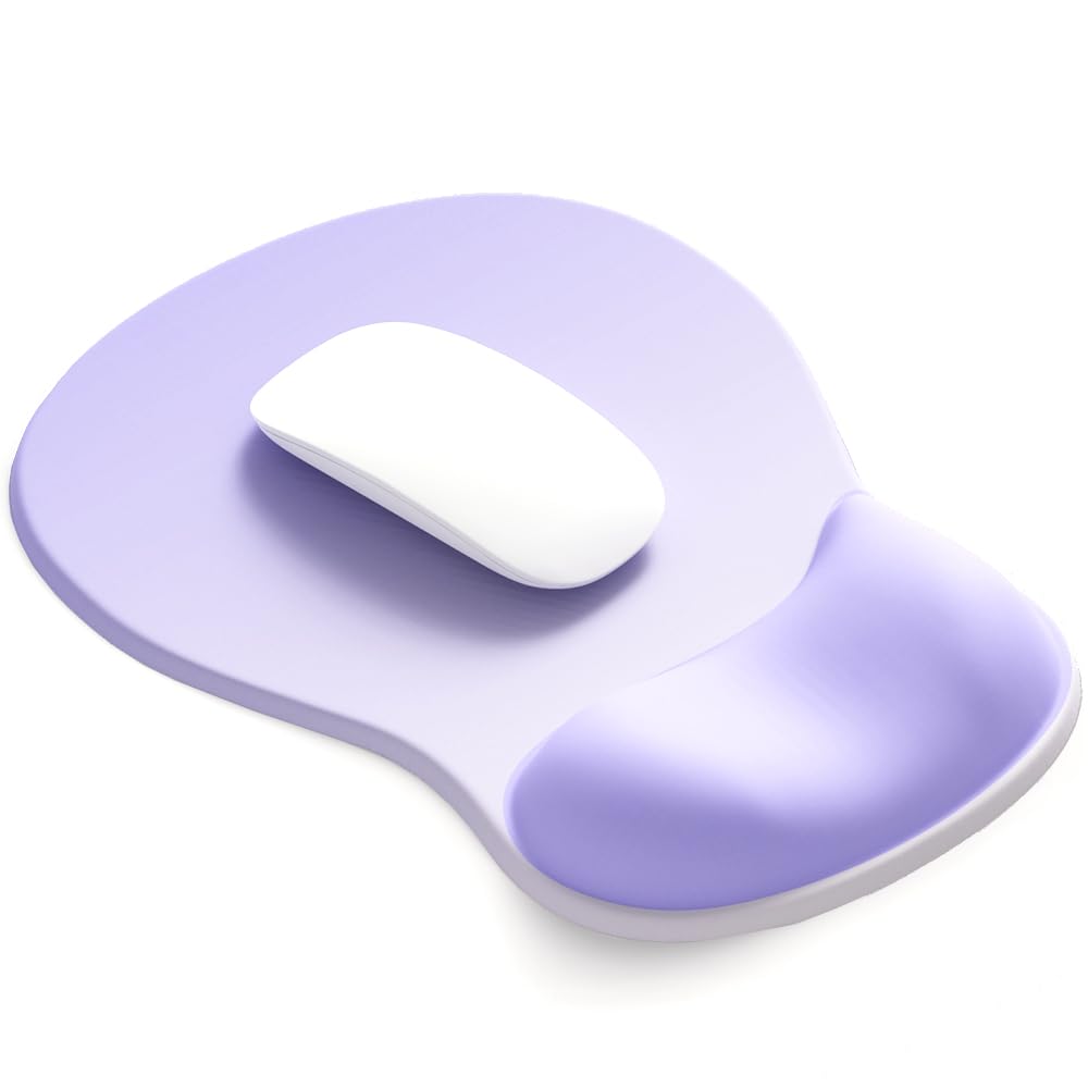 ErgoComfort Gel Wrist Rest Mouse Pad-Ergonomic Office Mousepad with Wrist Support-Non-Slip, Design Desk Accessories Mat for Home&Game Decor (06Purple Ombre)