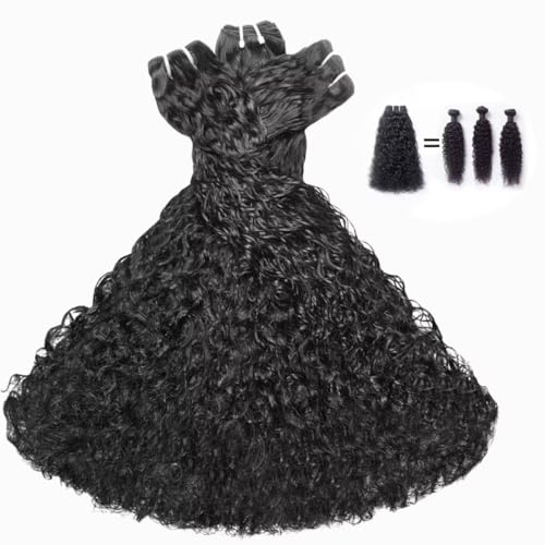 Water Wave Bundles Human Hair,Unprocessed Indian Raw Hair 3 Curly...