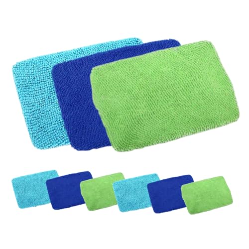 BUGUUYO 9 Piezas Paños de Limpieza para Parabrisas Trapos de Microfibra Duraderos para Ventanas y Cristales de Coche Herramienta Eficaz para Eliminar Polvo y Suciedad Colores Azul Azul