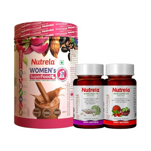 Image of Nutrela Combo Women Superfood,Iron complex & Bone health Multivitamins