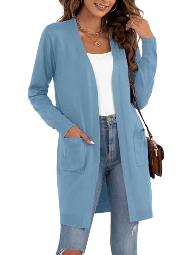 Image of VIISHOW Women's Classic Cardigans Long Sleeve Open Front Casual Knit Cardigan Sweaters Coat Soft Outwear