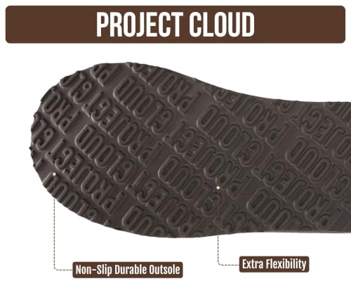 Image of Project Cloud 100% Genuine Leather Shearling Slippers for Women (Nerita) | Australian Fur Lining Memory Foam Insole Non Slip EVA Sole Fuzzy Plush House Shoes Warm Cozy Indoor Footwear Everyday Comfort