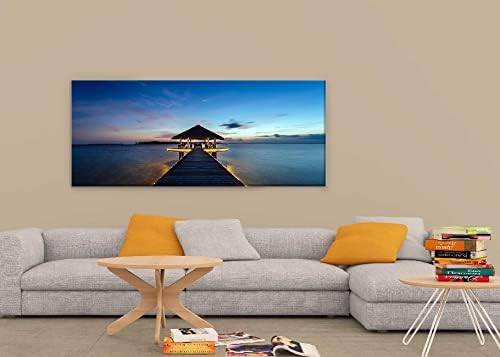 Homemania Bridge Picture – Nature and Landscapes – for Living Room, Bedroom, Multi-Colour, Polyester, Wood, 70 x 3 x 100 cm – HM20KNV70x100-108