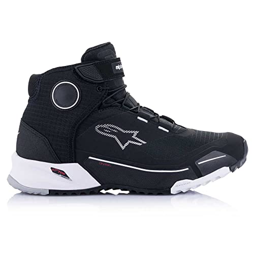 Alpinestars CR-X Drystar Chaussures de moto pour homme (noir/blanc, taille 11 (44)) vêtements de moto, UE