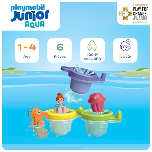 Playmobil Junior 71776 Trio tasses flottantes et animaux - vue 3