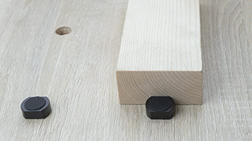 6 Stück Aluminiumlegierung Bankhaken Bank-Hundeklemme Holzbearbeitungstisch Spannbacken Werkbank Positionierung Hobelstopfen Hunde-Klemme Hobelbank Zubehör für 20mm Hundeloch(Schwarz)