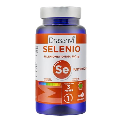 DRASANVI SELENIO - Seleniometionina + Vitamina C - VEGANO - SIN GLUTEN - 90 comprimidos