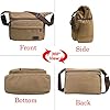JAKAGO Waterproof Messenger Shoulder Bag 13 Inch, Multi Pockets Canvas Crossbody Bag for Men,Casual Lightweight Satchel Bag for Travel Outdoor Hiking Working Daily Use (Coffee, M) #1