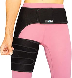 Copper Compression Hip Brace Sciatica - Groin Wrap for Pain Relief Thigh Compression Sleeve - Support for Hip Flexor Arthritis for Pulled Muscles-Sciatica Nerve Brace Injury for Men and Women (Right Leg)