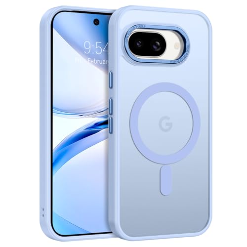 Coque MagSafe pour Google Pixel 9A anti-traces de doigts bleue