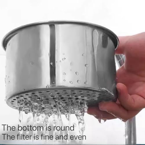 Sqsxgz Stainless Steel Swan Sink Strainer Basket,Kitchen Sink Drain Filter,Sink Drain Strainer Basket,Swan Sink Strainer Basket,Stainless Steel Draining Basket for Sink (1Pcs)