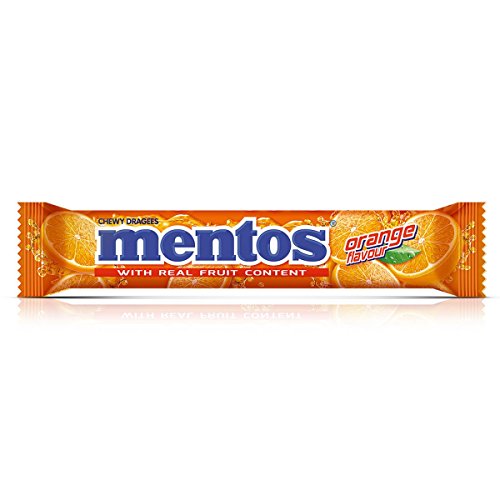 Image of Mentos Chewy Dragee, Orange Flavour, 36.4 Gm (14 Pieces)