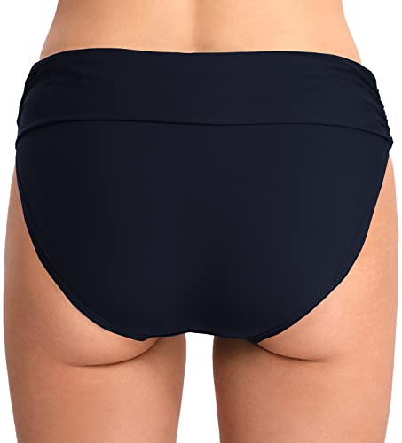 Image of Women's Bathing Suit Bottoms Full Coverage Ruched Bikini Tankini Bottom Swimsuit Brief