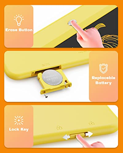 Tabla de dibujo LCD Bravokids de 8,5 pulgadas, tablero para garabatear y escribir, colorido miniatura 3