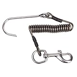 IST JL-6 Coiled Reef Hook for Drift Scuba Diving, Stainless Steel Spiral Lanyard Clip is Corrosion Resistant