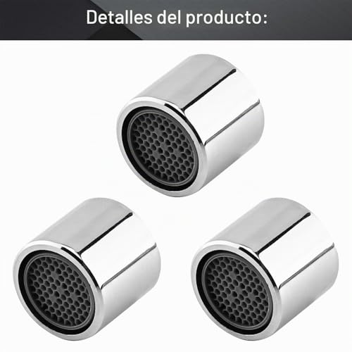 Miniatura 4 de Mromax 3 Aireadores De Grifo Hembra Universales De 18 Mm, Pieza De Repuesto Para Baño, Lavabo, Cocina, Fregadero, Grifo Bidé