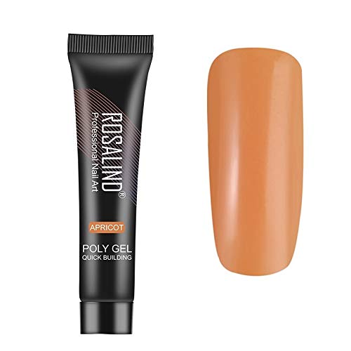 ROSALIND NAIL EXTENSION GEL from BELLE GAGA ™ 15ml Poly Nail Gel Poly Extension Gel Builder Gel for Starter DIY Manicure Nail Art Design Supplies (RE09-10 APRICOT)