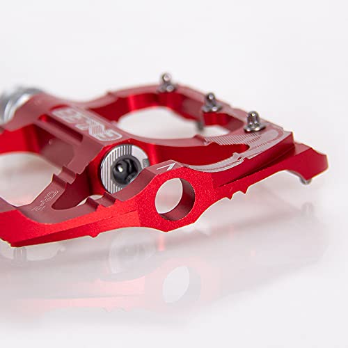 Pedali Mtb Bike Pedal Mountain Bicycle UltraLight Ultra Assale Cuscinetto sigillato Pedali Flat Mtb (Color : Noir)
