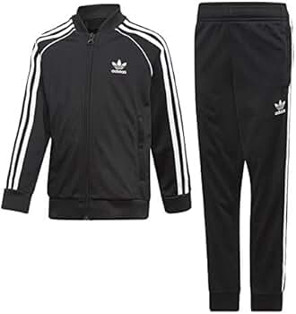 adidasジャージ トラックジャケット上下セットアップ 黒/ベージュ 3ライン Amazon | adidas アディダスオリジナルス アディカラー 3ライン