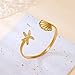 Beach Vibes Seashell and Starfish Cuff Bracelet, Gold Plated, Adjustable, Nautical Beach Style, Summer Fashion Jewelry (gold)