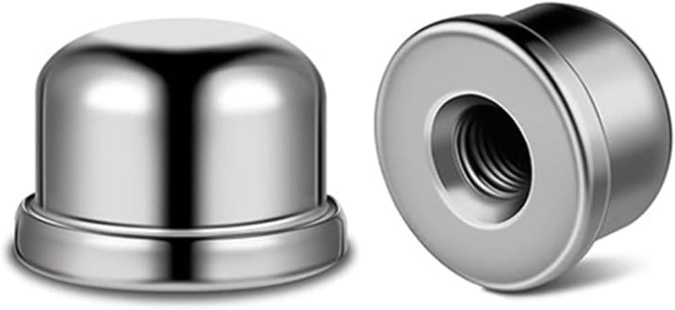 8PCS Lamp Finials Caps 1/2 Inch Lamp Shade Screw Cap 1/4-27 Lamp Finials Tapped Screw Cap Knob Accessories, Silver