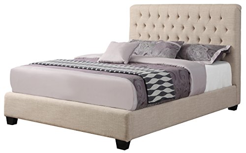 Coaster Home Furnishings 300007F Upholstered Bed, Oatmeal #TOP20