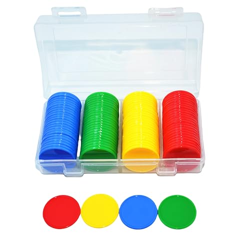 image for Smartdealspro Set of 100 1 Inch Opaque Plastic Learning Counters Mini 
