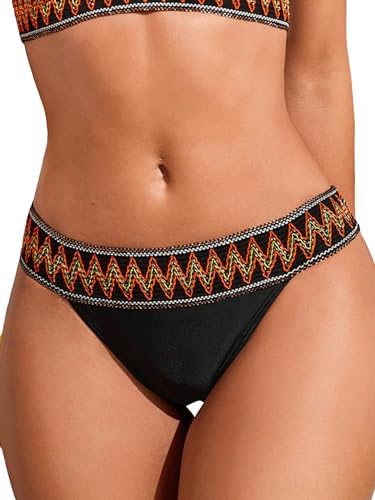 Floerns Women’s Printed S Summer Beachwear Underwear Bikini Swimsuit Bottoms