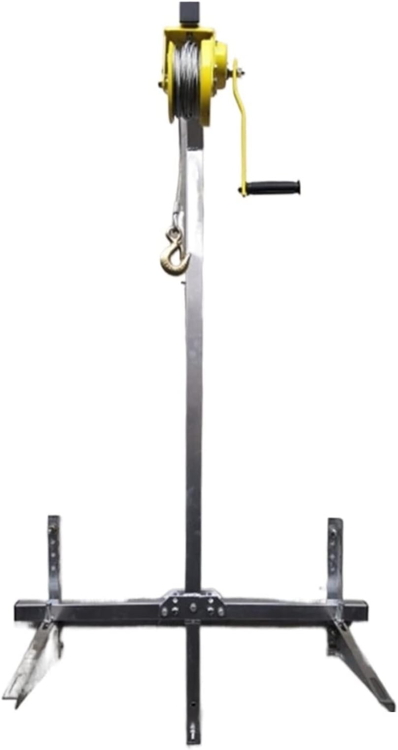 Manual Winch Crane Tool – 10/15/20m Galvanized Folding Self-locking for Air Conditioners & Outdoor Installations – Wireless Assembly Heavy Duty & Portable