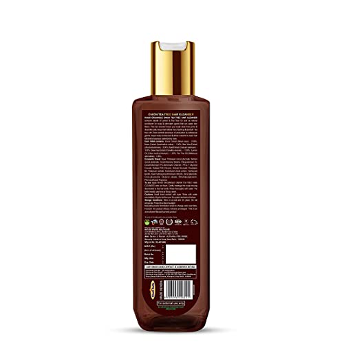 Image of Khadi Organique Tea Tree Shampoo | SLS & Paraben Free | Herbal Cleanser | for Itchy Scalp | Controls Hairfall, Removes Dandruff & Excess Oil | Strong, Smooth & Healthy Hair | 200 ml (Pack of 1)