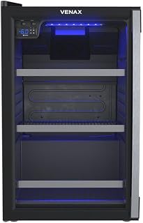 Cervejeira Venax Blue Light 100 Litros Porta Invertida Preto Fosco 110V 19919