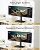 HUANUO Monitor Stand, Freestanding VESA Monitor Mount for 13″–34″ Screens up to 20 kg, 5 Height Options, Swivel Desk Computer Stand Base Riser with 360° Rotation, Tilt, VESA 75x75mm/100x100mm #1