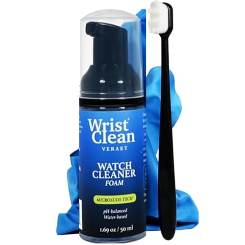 Kit de limpeza de relógio essencial | Seguro para todos os metais e cristais | (1x) Espuma de limpez