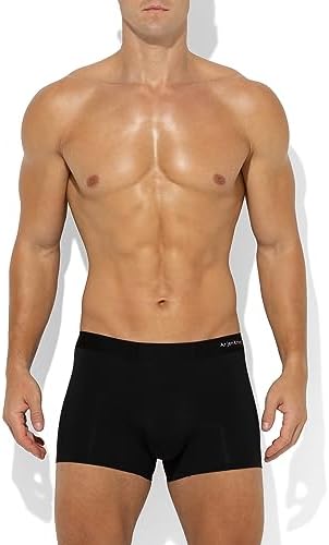 Arjen Kroos Men's Breathable Modal Microfiber Boxer Briefs Stretch Shorts Ice Silk Trunk Underwear