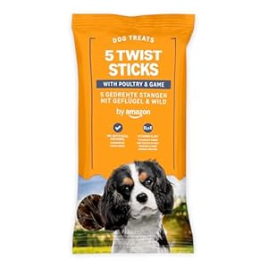 by Amazon Dog Treats – Twist Sticks with Poultry and Game, 100g