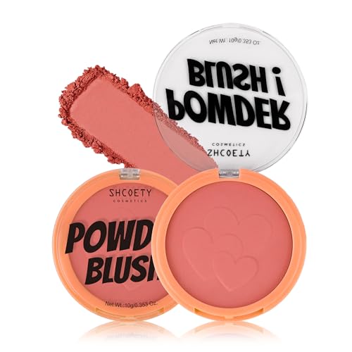 SHCOETY Matte Powder Blush,0.353 Oz,6 Natural Colors (04, 0.353oz)