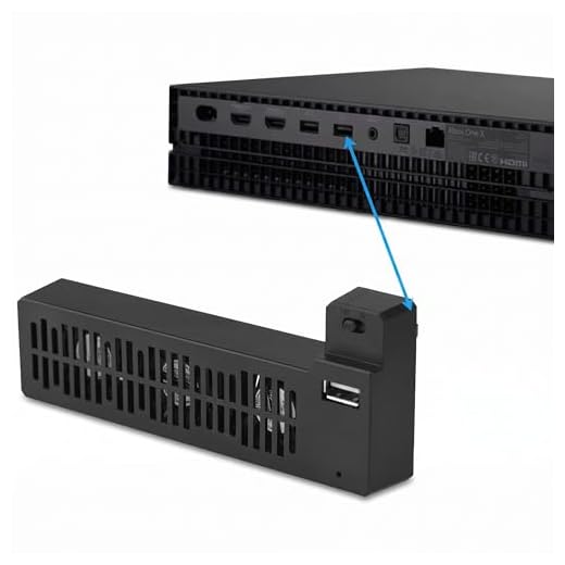 Bewinner Lüfter Ventilator Kühler, Tragbarer Externer USB-Lüfter für Xbox One X-Konsole für Lüfterständer mit 3 Mini-Lüfter