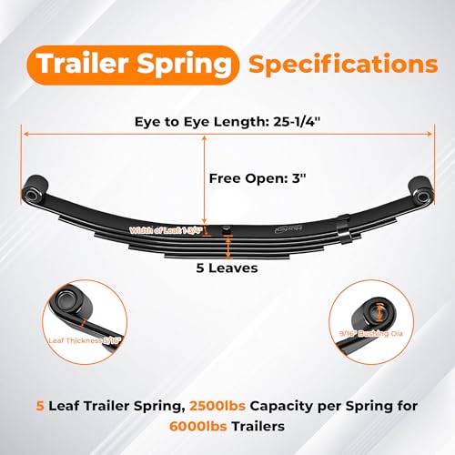 image for dreamdragon Tandem Trailer Suspension Kit for 6,000 lbs Axle – 3,000
