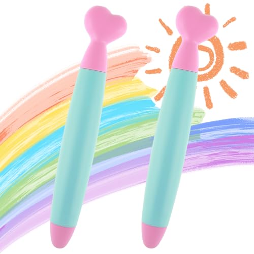 GEEHUA Kid Stylus Pens for Touch Screens, 2 Pcs Durable Rubber Tips Tablet Pens Compatible with All Touch Screens Devices Anti-Slip Easy Grip for Playing Games Learning Drawing(B-Style)